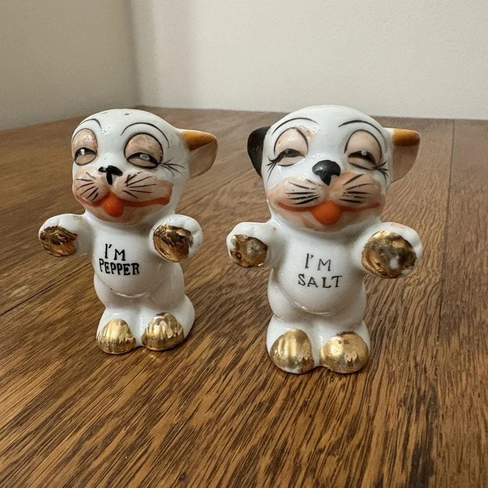 Bonzo Dog Vintage Salt and Pepper Shakers Made in Japan